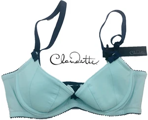 Claudette Sophia Icon Balconette Bra Women's Lingerie Underwear Seafoam Navy Bra - Picture 1 of 4
