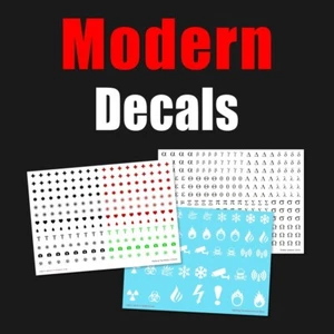 Modern Symbols - Decals Water Transfers - Models and Board Games - Picture 1 of 29