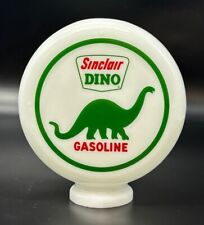 SINCLAIR DINO GASOLINE 8" Milk Glass Mini Gas Pump Globe