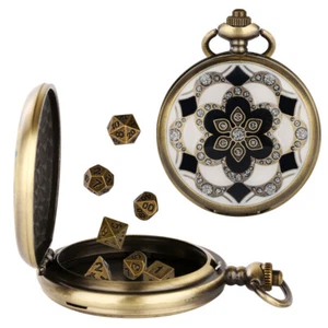 7pcs Tiny Metal Dice Set Polyhedral Dices for Dungeons and Dragons Pocket Case - Picture 1 of 11