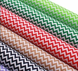 ZIG ZAG CHEVRON Polycotton Material Quilting Craft Quilting Dress Fabric 44" - Picture 1 of 8