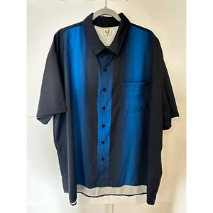 Camisa Hardaddy Azul Ombre Abotonada Manga Corta Informal 3XL - Imagen 1 de 4