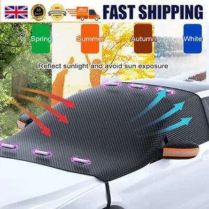 Half Car Cover Waterproof Soft Top Roof Windscreen Protector Universal Car Cover - Picture 1 of 12