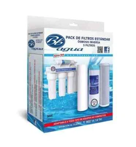 Pack 3 Filtros: 1 cartucho de Sedimentos, 1 cartucho GAC y 1 de Carbón Block. - Imagen 1 de 5