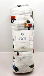 Little Unicorn Baby Swaddle Christmas Trees Trucks - Picture 1 of 4