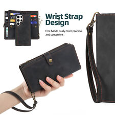 Phone Case Wallet for Samsung S23 Plus with Zipper Bag Detachable 11 Card