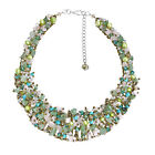 Green Dreams Pearl and Mix Stone Statement Necklace
