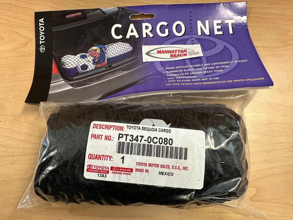 2008-2024 TOYOTA SEQUOIA CARGO NET PT347-0C080 GENUINE OEM ACCESSORY - Image 1 of 1