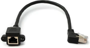 USB 2.0 Cable 100 CM Type A Plug To Mini B Plug Spiral Angle Black - Zdjęcie 1 z 4