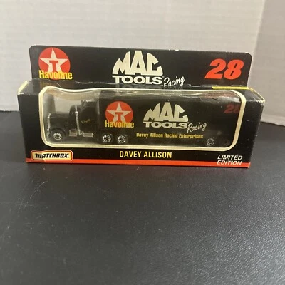 1993 Matchbox DAVEY ALLISON MAC TOOLS TEXACO team Transporter LE - Image 1 of 3