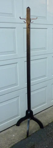Vintage Arts & Crafts Style Wood Hall Tree - Coat Rack Cover