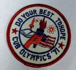 Parche Do Your Best To Hope Cub Olympics 1971 BSA Boy Scouts - Imagen 1 de 2
