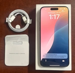 Apple iPhone 15 Pro Max - 1 TB - Natural Titanium (Unlocked) Smartphone 100% Bat - Photo 1 sur 17