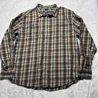 Prana Men’s Dolberg Flannel Plaid Button Down Size XL Slim Fit Organic Cotton - Image 1 of 4