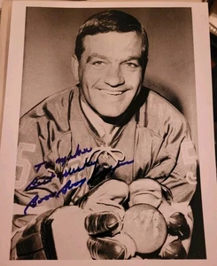 Signed Bernie Boom Boom Geoffrion Montreal Canadians Ranger NHL HOF Hockey Photo - Picture 1 of 5
