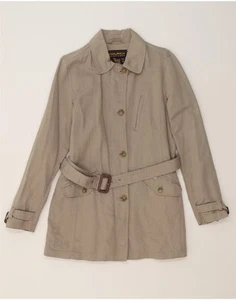 WOOLRICH Womens Trench Coat UK 14 Medium Grey Ramie CK06 - Picture 1 of 3
