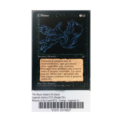 WOTC MtG Legends Italian The Abyss (Italian) (R) EX+ - Image 1 of 2