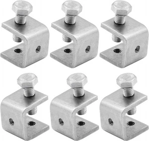 6 Pcs Stainless Steel C Clamps Heavy Duty Tiger Clamps Small U Clamps 0.86 Metal - Picture 1 of 7