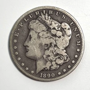 1890-CC Morgan Silver Dollar $1 Fine Details Scare Coin Carson City .900 Silver - Picture 1 of 7