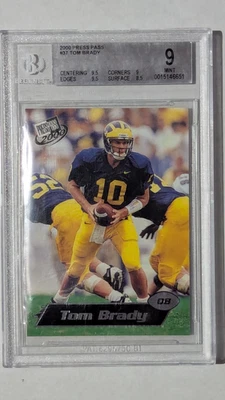 Press Pass 2000 - Tom Brady #37 (RC) BGS 9+ Michigan New England GOAT Foto 1 de 3