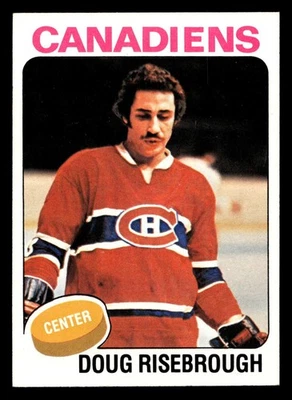 1975-76 Topps #107 Doug Risebrough UER Near Mint RC Rookie UER ID:475641 - Image 1 of 2