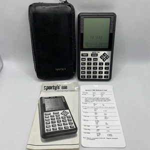 Sporty's E6B Electronic Flight Computer w/Manual Reference Card Soft Case Tested - Bild 1 von 16