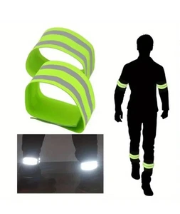 NEW 30 Pcs Reflective Bands Visibility Straps SAFETY Run Work Exercise Bike Hike - Picture 1 of 18