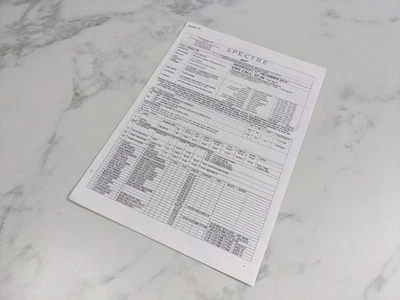 James Bond 007 Spectre Callsheet 8 2014 Production Film Movie Set Memorabilia - Image 1 of 3