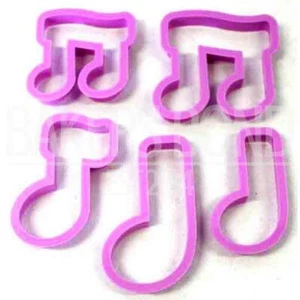5 Musiknoten Ausstechformen Gebäck Fondant Backen Werkzeug Musik Thema Kuchen Set - Bild 1 von 1