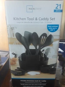 Mainstays Küchenwerkzeug und Caddy - 21 Stück - in einer versiegelten Box - Bild 1 von 2