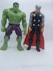 2013 Hasbro Marvel Hulk and Thor Avengers Titan Hero Series 12" LOOSE - Picture 1 of 8