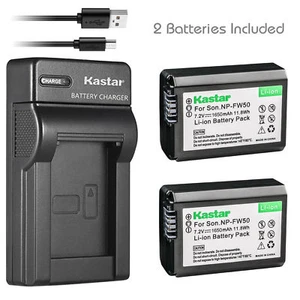 NP-FW50 Battery & USB Charger for Sony NEX-3 NEX-3N NEX-5 NEX-5N NEX-5R NEX-5T - Picture 1 of 8