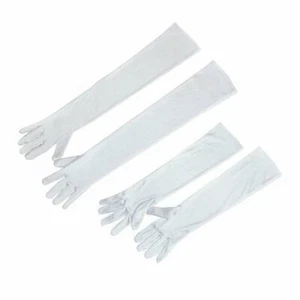 Utopiat Women Long Gloves Opera Satin Bridal Wedding Party Costume White - Picture 1 of 9