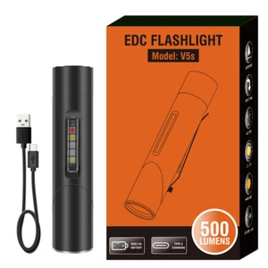 V5S Super Bright TYPE-C Rechargeable LED Flashlight Corner Torch Magnetic Light - Picture 1 of 20