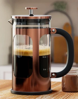Cafetera Prensa Francesa Vidrio Borosilicato 21oz Portátil Tetera Fría Foto 1 de 4