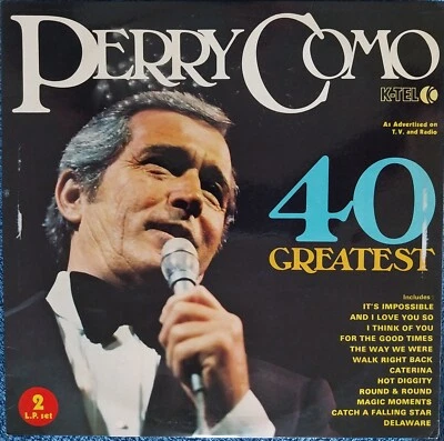 Perry Como: 40 Greatest 1975 12" Vinyl Double Gatefold LP Excellent Condition - Image 1 of 4