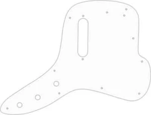 WD Custom Pickguard For Fender 1971-1977 Musicmaster Bass #04 White/Black/White - Picture 1 of 1