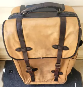 Valigia Filson robusta in twill con ruote epoca YKK marrone chiaro made in USA - Foto 1 di 24