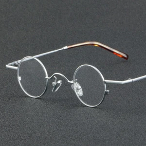 Clásicas Pequeñas Gafas de Lectura Redondas Aleación de Metal Estilo Japonés Presbiópico - Imagen 1 de 10