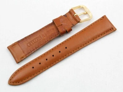 Citizen Strap 19Mm 正品 棕色皮革 经典 复古 酷 男女皆宜 全新 — 第 1/3 张图片