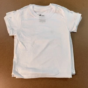 Hanes Youth XS White Crew Neck T-Shirts Pack of 5 NWOT - Picture 1 of 3