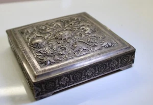 Ornate Repousse Turkish/Ottoman Empire 7.25Oz, 840 Silver Cigar Box? c.1890's - Picture 1 of 11