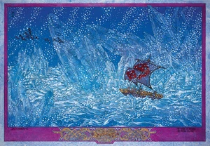 CELTIC IRISH FANTASY ART. THE VOYAGE OF BRENDAN. 8x11 By Jim FitzPatrick - Picture 1 of 4