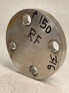 Blind Flange 1" Class 150 RF Stainless Steel F316/316L A/SA182 B16.5 (USED) - Picture 1 of 9