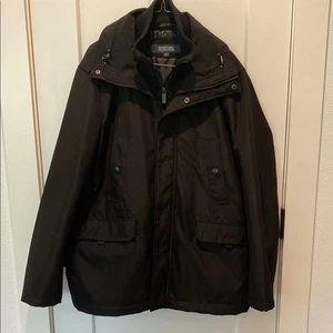 Kenneth Cole Reaction Men’s Winter Coat. Multiple Zip Closures.  Black. Large. - Picture 1 of 11