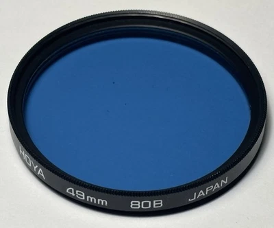 Hoya - 49mm 80B Blue Cooling Colour Correction Filter - vgc - Image 1 of 2