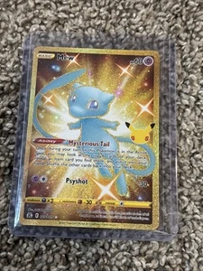 2021 POKEMON TCG CELEBRATIONS 025/025 MEW GOLD HOLO SECRET RARE - Picture 1 of 3