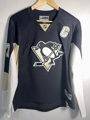 Camiseta para mujer Reebok Sidney Crosby #87 Pittsburgh Penguins L NHL RBK Edge Foto 1 de 4