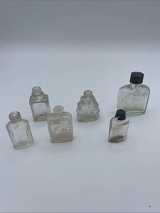 6 Vintage clear glass bottle antique set Collectable - Picture 1 of 4