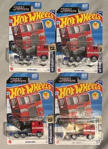 2025 Hot Wheels Case F Mainline - Transformers Optimus Prime Lot Of 4 - Picture 1 of 3